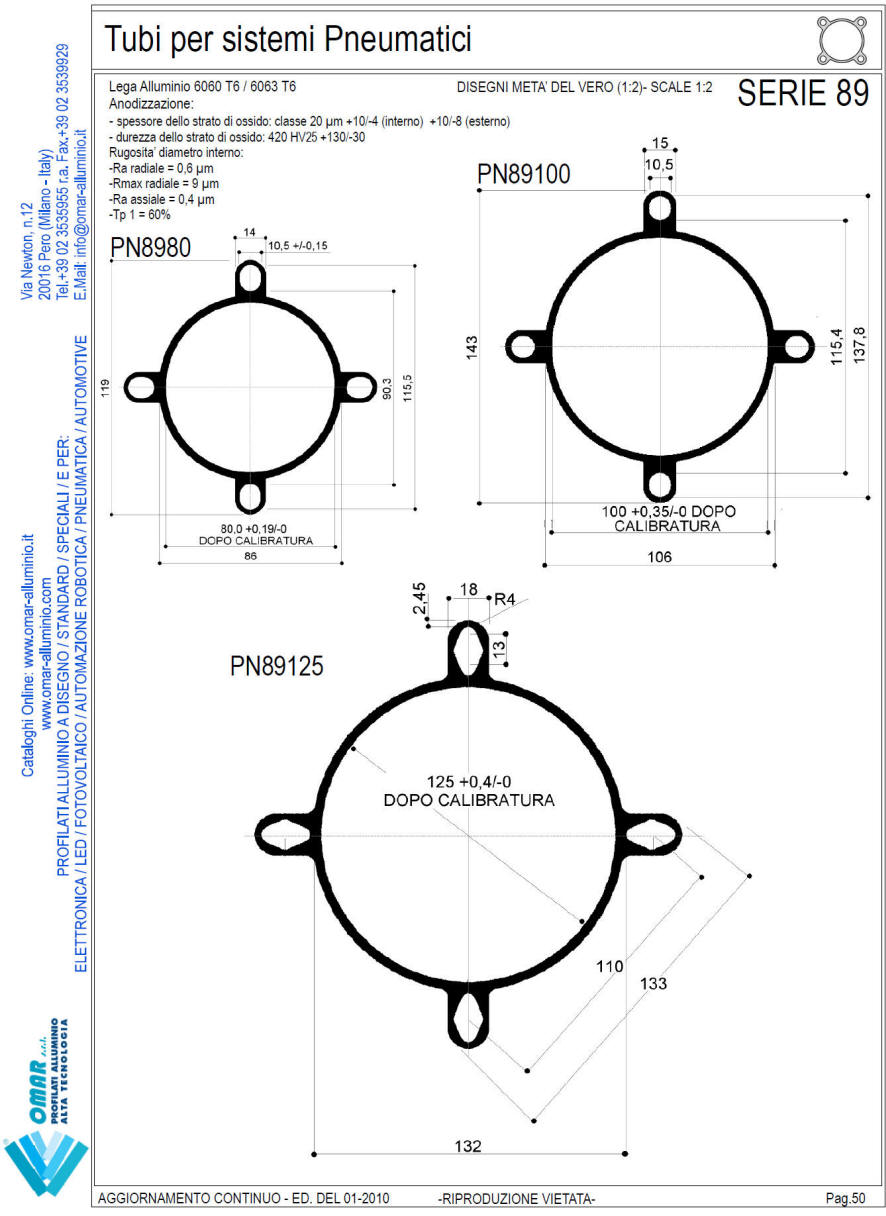 Pneumatikzylinderprofile aus Aluminium